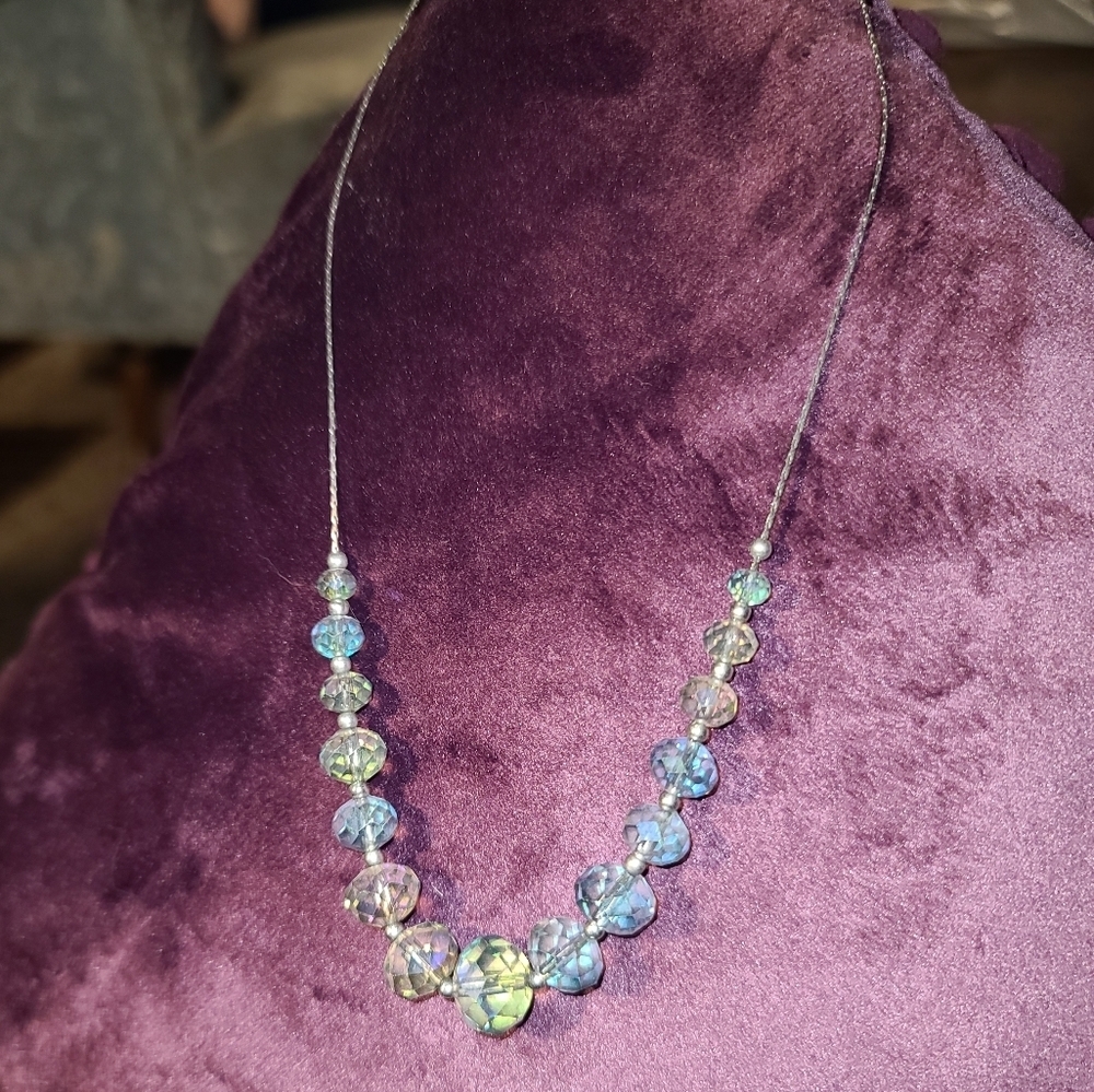Iridescent Bead Necklace